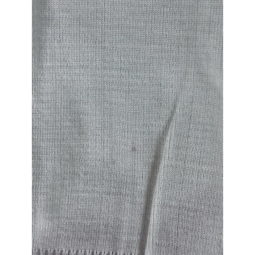 Vintage Ellesse Sweater Vest White Blue Striped Embroidered Logo V Neck